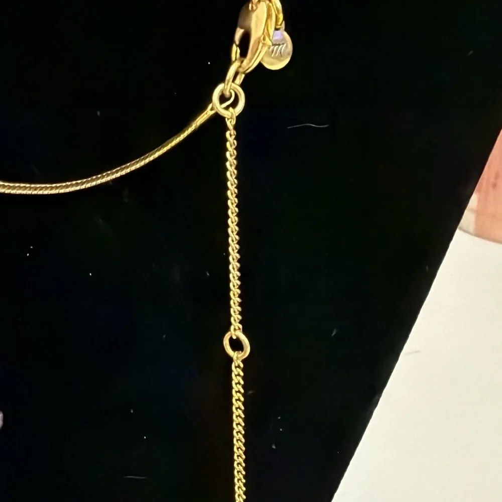 Madewell gold plated brass Herringbone necklace NEW - Picture 7 of 8